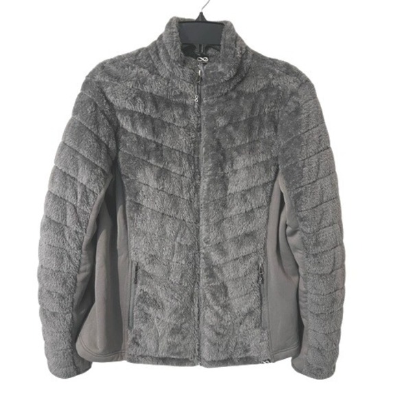 Be Boundless Jackets & Blazers - Women's Be Boundless Gray Jacket/Coat Faux Fur Pockets Front Zip Long Sleeve L